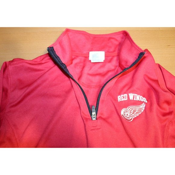 NHL Official Hockey Detroit Red Wings 1/4 Zip Long Sleeve Pullover Small - Picture 3 of 4